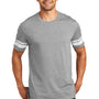 District Mens Game Short Sleeve Crewneck T-Shirt - Heather Nickel Grey/White