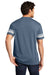 District DT376 Mens Game Short Sleeve Crewneck T-Shirt Heather New Navy Blue/White Model Back