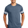 District Mens Game Short Sleeve Crewneck T-Shirt - Heather New Navy Blue/White