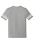 District DT376 Mens Game Short Sleeve Crewneck T-Shirt Heather Nickel Grey/White Flat Back