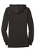 District DT456 Womens Perfect French Terry Full Zip Hooded Sweatshirt Hoodie Black Flat Back