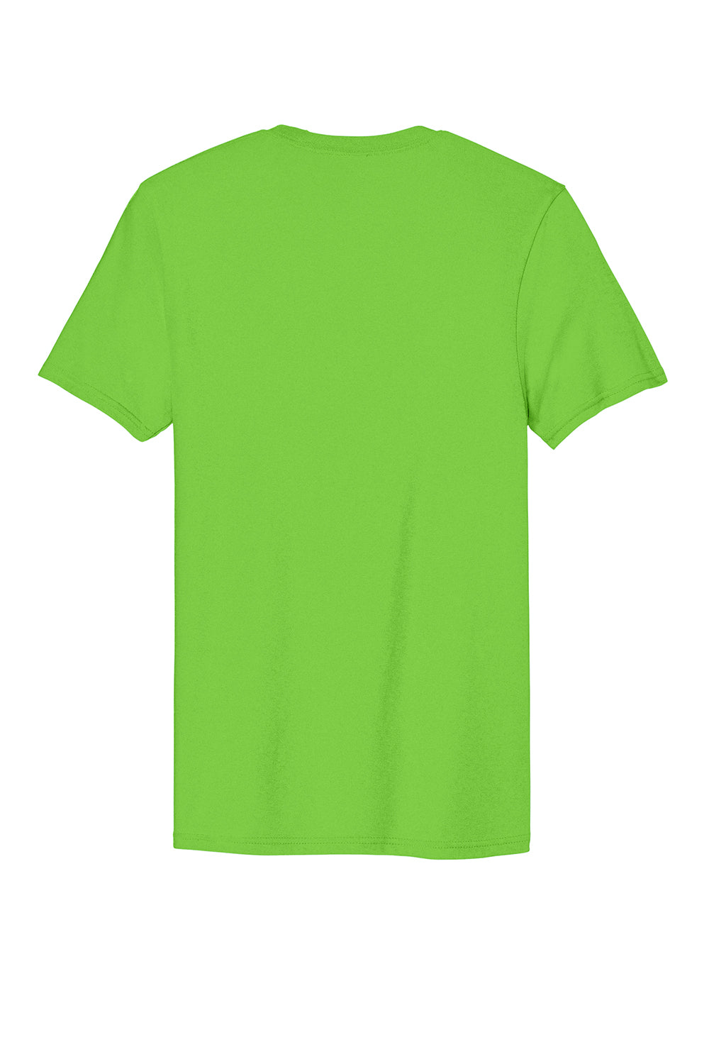 District DT5000 Mens The Concert Short Sleeve Crewneck T-Shirt Neon Green Flat Back