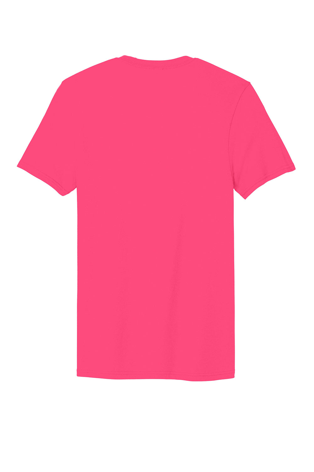 District DT5000 Mens The Concert Short Sleeve Crewneck T-Shirt Neon Pink Flat Back