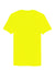 District DT5000 Mens The Concert Short Sleeve Crewneck T-Shirt Neon Yellow Flat Back