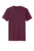 District DT5000 Mens The Concert Short Sleeve Crewneck T-Shirt Maroon Flat Front