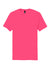 District DT5000 Mens The Concert Short Sleeve Crewneck T-Shirt Neon Pink Flat Front