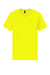 District DT5000 Mens The Concert Short Sleeve Crewneck T-Shirt Neon Yellow Flat Front