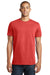 District DT5000 Mens The Concert Short Sleeve Crewneck T-Shirt Heather New Red Model Front