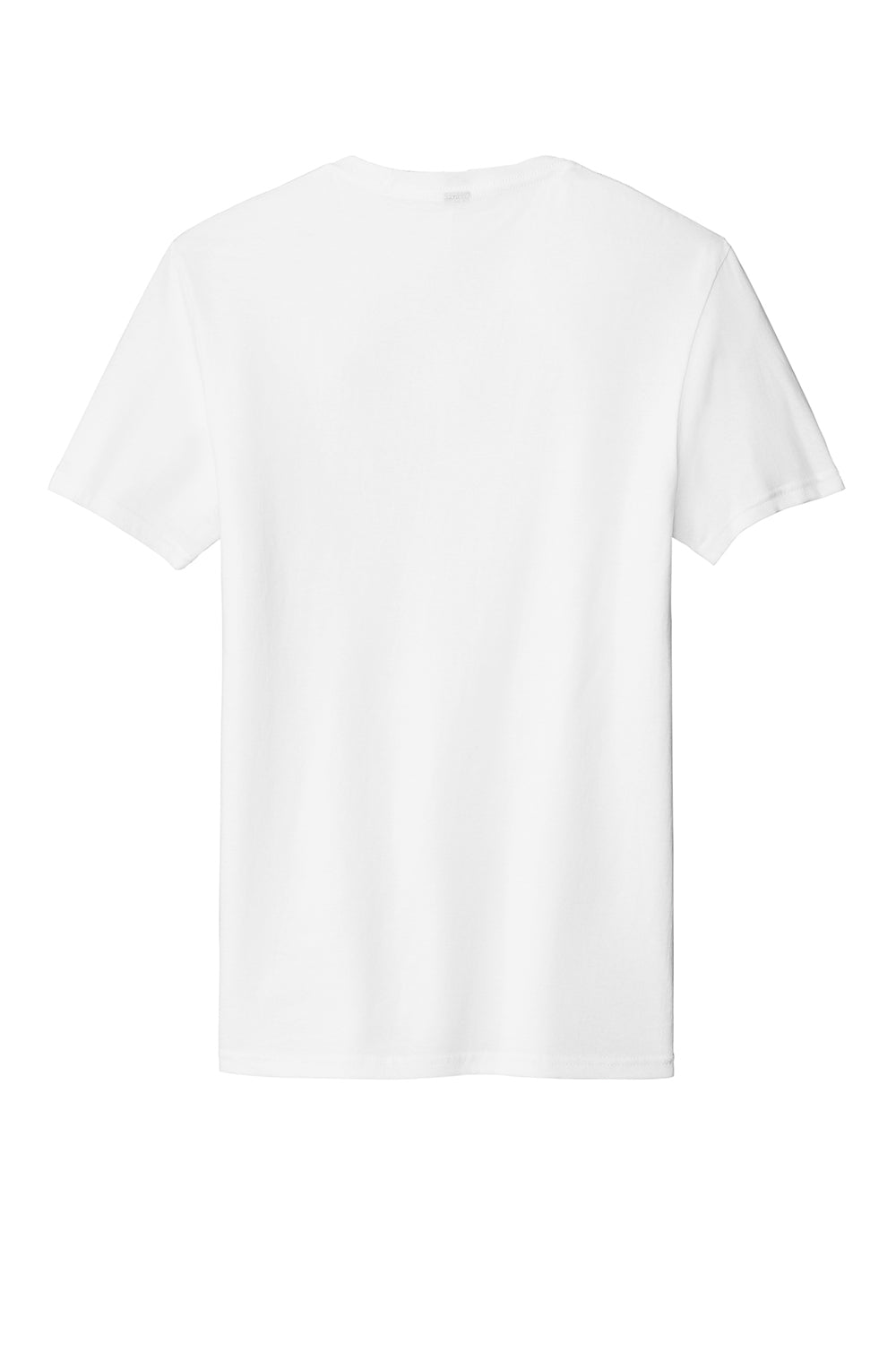 District DT5000 Mens The Concert Short Sleeve Crewneck T-Shirt White Flat Back