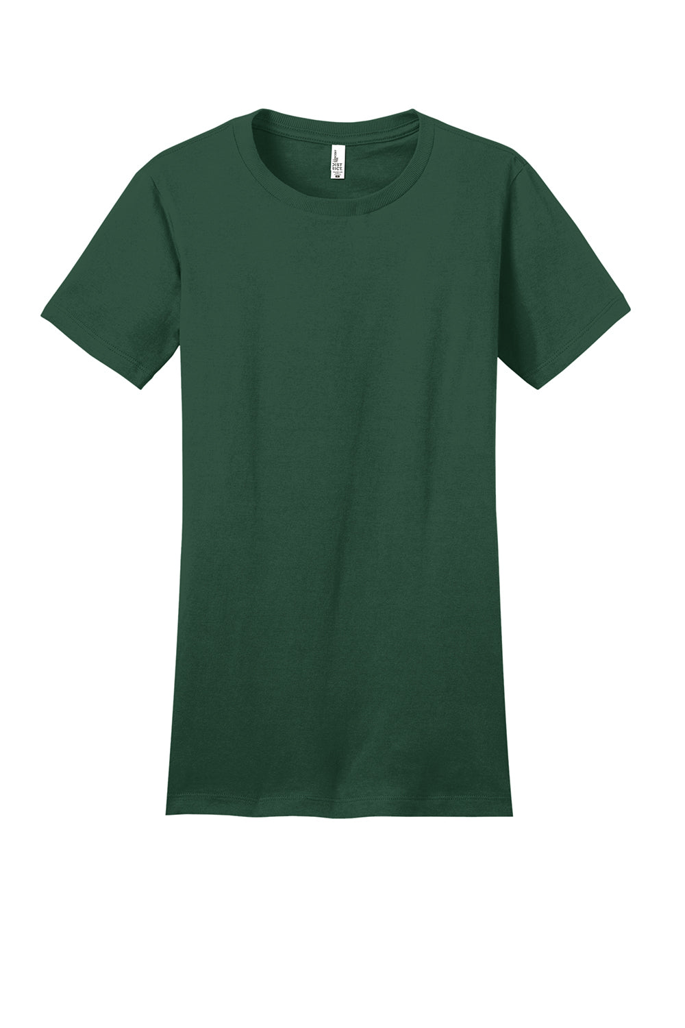 District DT5001 Womens The Concert Short Sleeve Crewneck T-Shirt Forest Green Flat Front