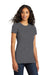 District DT5001 Womens The Concert Short Sleeve Crewneck T-Shirt Heather Charcoal Grey Model 3q