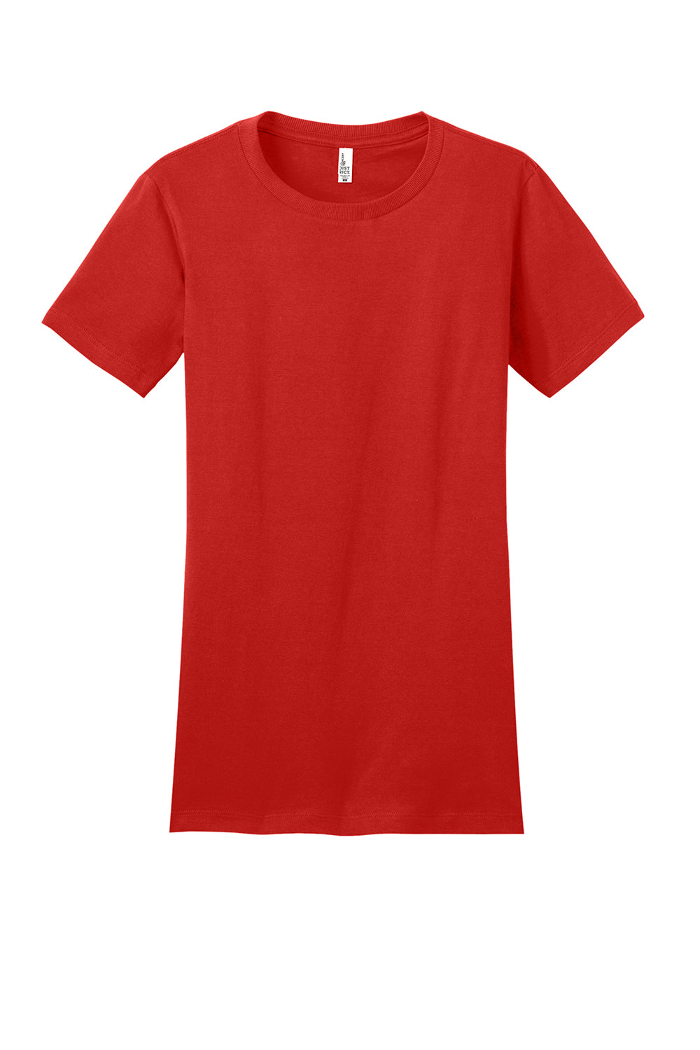 District DT5001 Womens The Concert Short Sleeve Crewneck T-Shirt New Red Flat Front