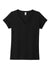 District DT5002 Womens The Concert Short Sleeve V-Neck T-Shirt Black Flat Front