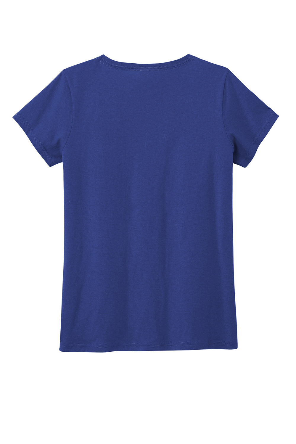 District DT5002 Womens The Concert Short Sleeve V-Neck T-Shirt Deep Royal Blue Flat Back