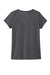 District DT5002 Womens The Concert Short Sleeve V-Neck T-Shirt Heather Charcoal Grey Flat Back