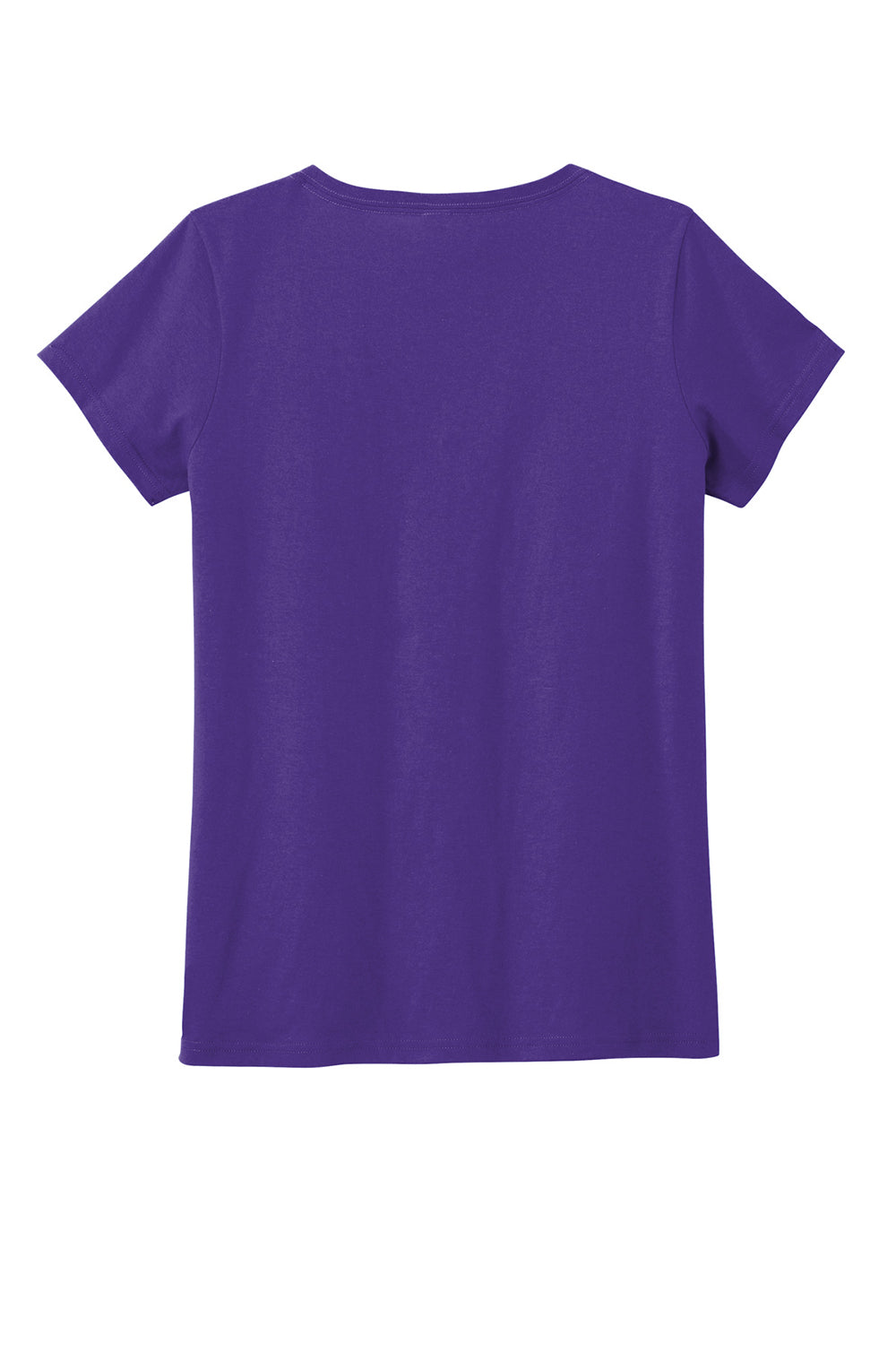 District DT5002 Womens The Concert Short Sleeve V-Neck T-Shirt Purple Flat Back