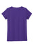 District DT5002 Womens The Concert Short Sleeve V-Neck T-Shirt Purple Flat Back