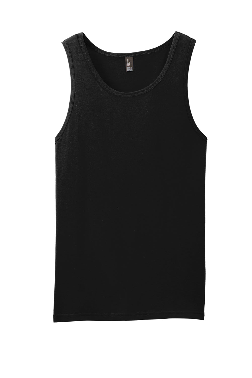 District DT5300 Mens The Concert Tank Top Black Flat Front