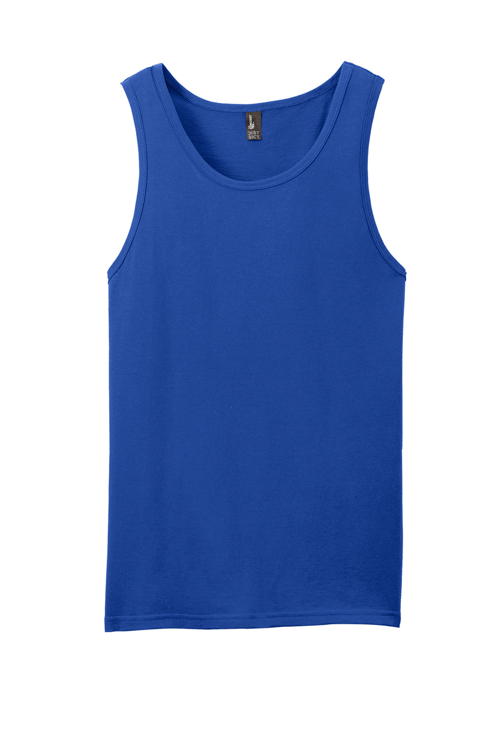 District DT5300 Mens The Concert Tank Top Deep Royal Blue Flat Front