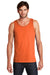 District DT5300 Mens The Concert Tank Top Neon Orange Model Front