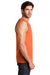 District DT5300 Mens The Concert Tank Top Neon Orange Model Side