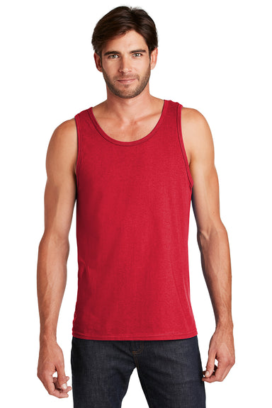 District DT5300 Mens The Concert Tank Top New Red Model Front