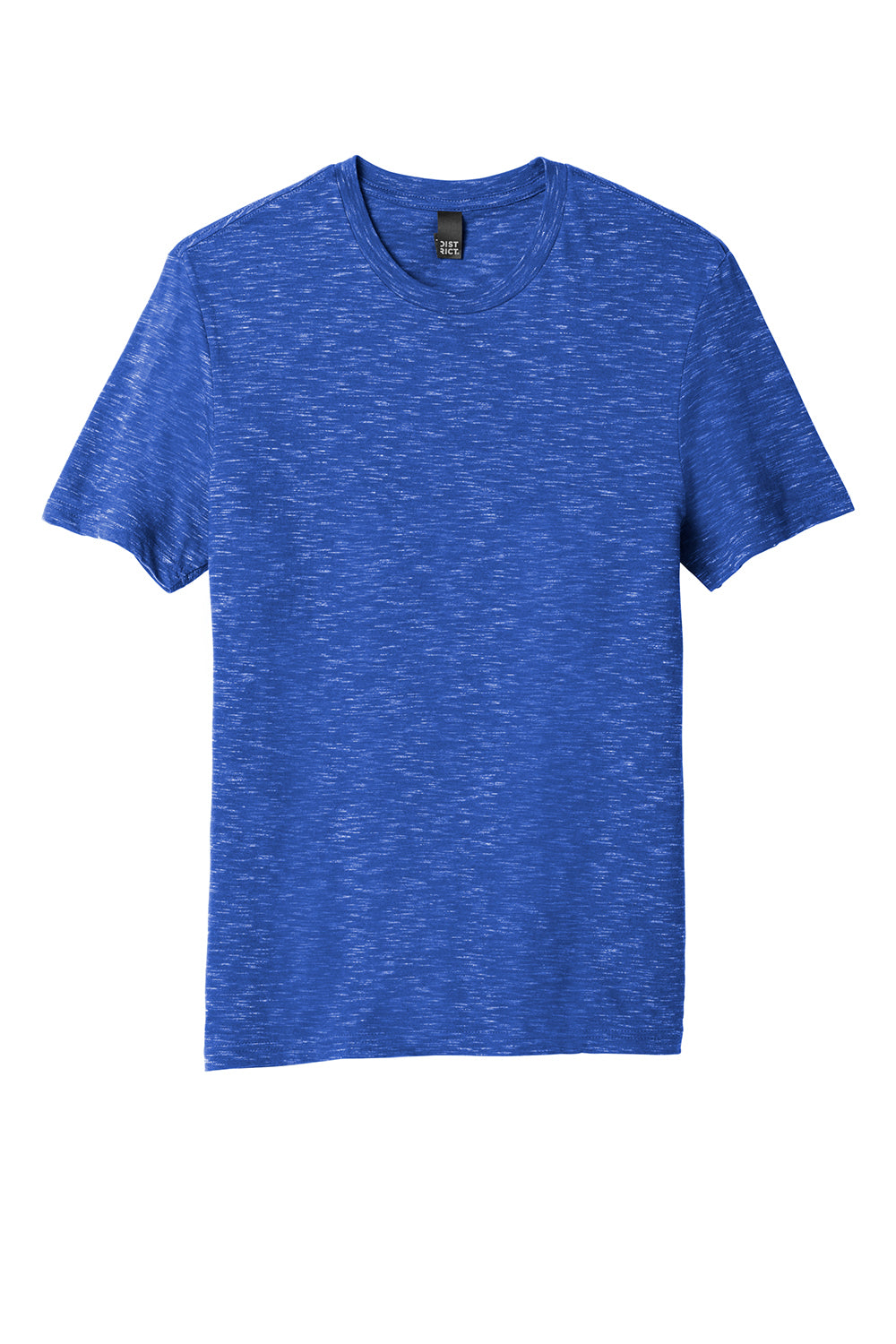 District DT564 Mens Medal Short Sleeve Crewneck T-Shirt Deep Royal Blue Flat Front