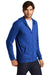 District DT565 Mens Medal Full Zip Hooded Sweatshirt Hoodie Deep Royal Blue Model 3q