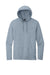 District DT571 Mens French Terry Hooded T-Shirt Hoodie Heather Flint Blue Flat Front