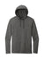 District DT571 Mens French Terry Hooded T-Shirt Hoodie Washed Coal Grey Flat Front