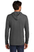 District DT571 Mens French Terry Hooded T-Shirt Hoodie Washed Coal Grey Model Back