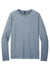 District DT572 Mens French Terry Crewneck Sweatshirt Heather Flint Blue Flat Front