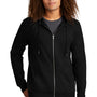 District Mens French Terry Full Zip Hooded Sweatshirt Hoodie - Black