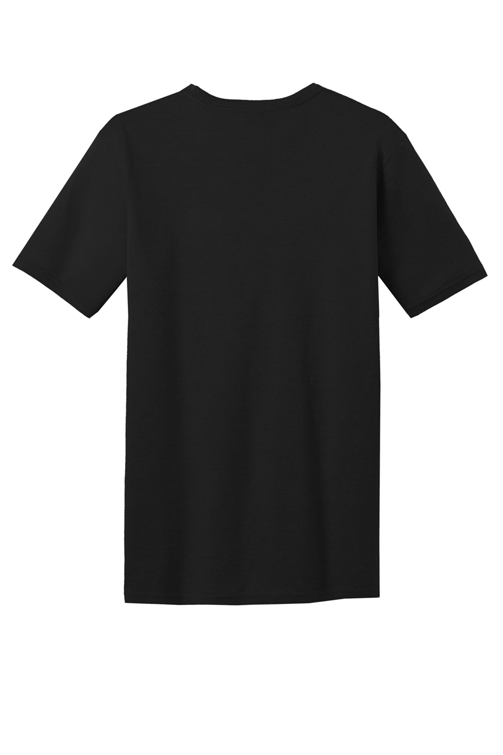 District DT6000P Mens Very Important Short Sleeve Crewneck T-Shirt w/ Pocket Black Flat Back