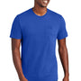 District Mens Very Important Short Sleeve Crewneck T-Shirt w/ Pocket - Deep Royal Blue - NEW