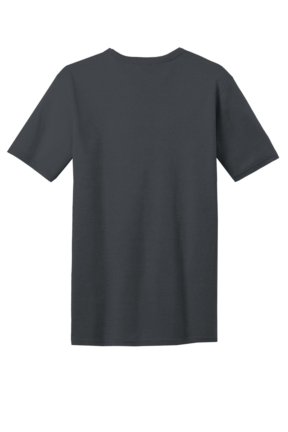 District DT6000P Mens Very Important Short Sleeve Crewneck T-Shirt w/ Pocket Charcoal Grey Flat Back