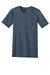 District DT6000P Mens Very Important Short Sleeve Crewneck T-Shirt w/ Pocket Heather Navy Blue Flat Front