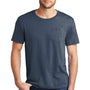 District Mens Very Important Short Sleeve Crewneck T-Shirt w/ Pocket - Heather Navy Blue