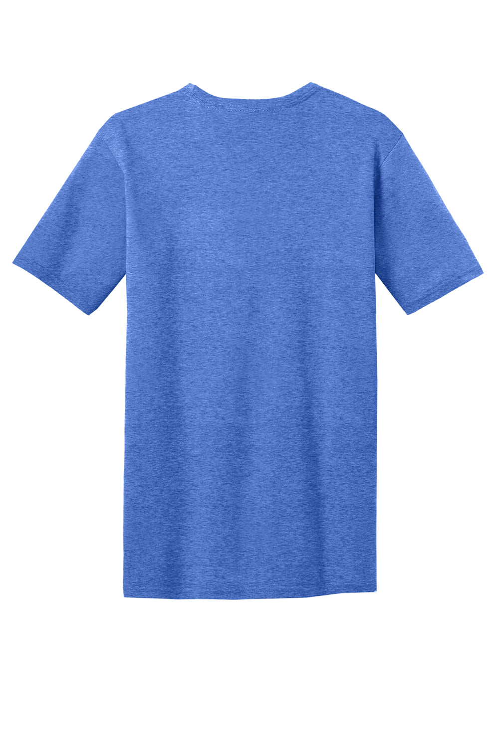 District DT6000P Mens Very Important Short Sleeve Crewneck T-Shirt w/ Pocket Heather Royal Blue Flat Back