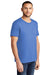 District DT6000P Mens Very Important Short Sleeve Crewneck T-Shirt w/ Pocket Heather Royal Blue Model 3q