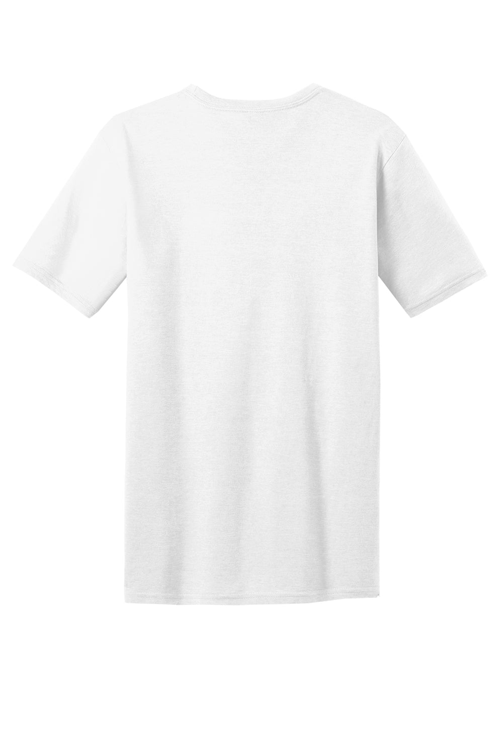 District DT6000P Mens Very Important Short Sleeve Crewneck T-Shirt w/ Pocket White Flat Back