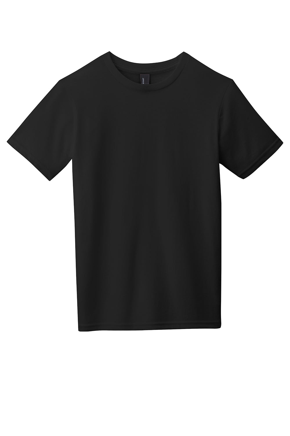 District DT6000Y Youth Very Important Short Sleeve Crewneck T-Shirt Black Flat Front