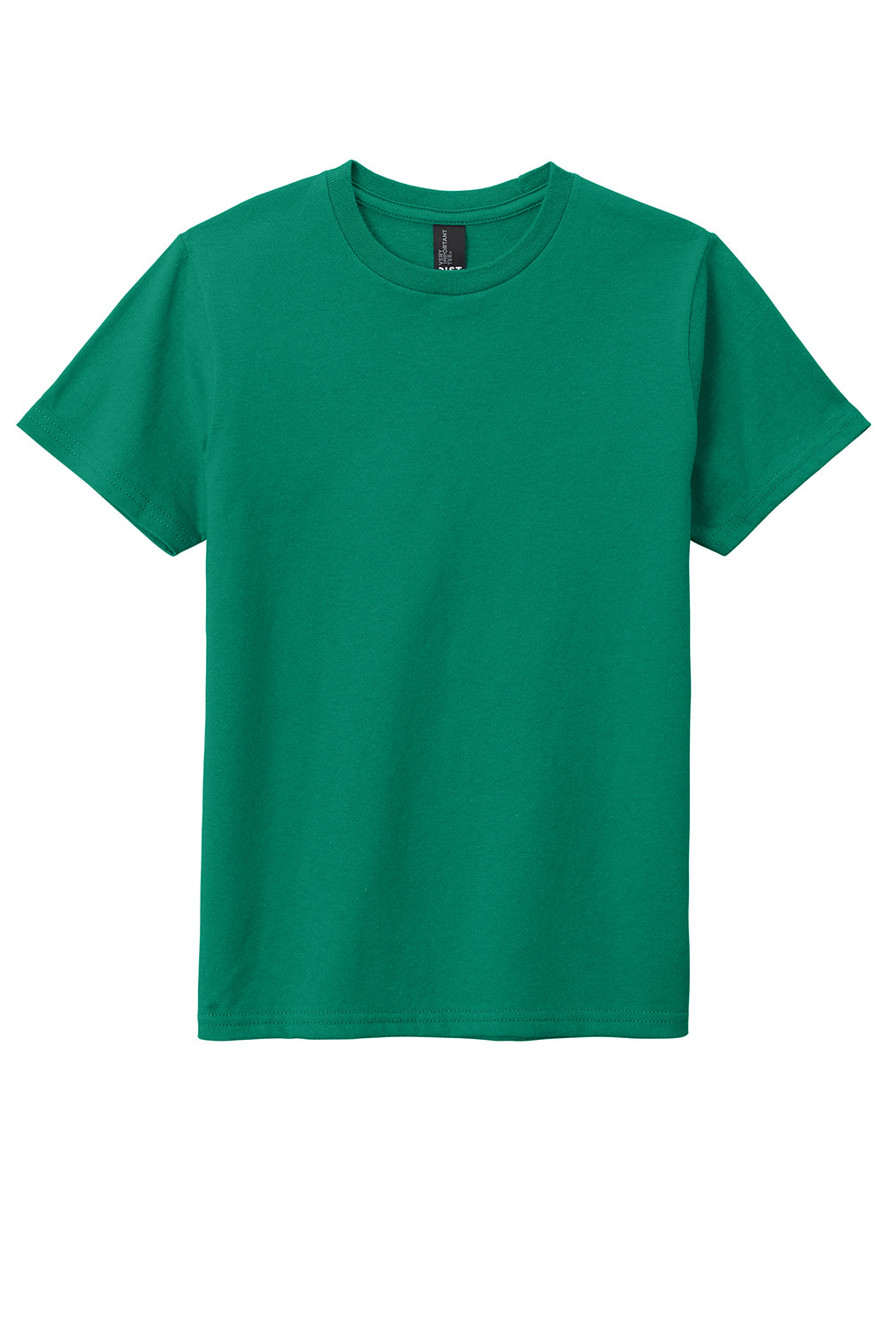 District DT6000Y Youth Very Important Short Sleeve Crewneck T-Shirt Jewel Green Flat Front