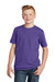 District DT6000Y Youth Very Important Short Sleeve Crewneck T-Shirt Purple Model Front