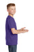 District DT6000Y Youth Very Important Short Sleeve Crewneck T-Shirt Purple Model Side