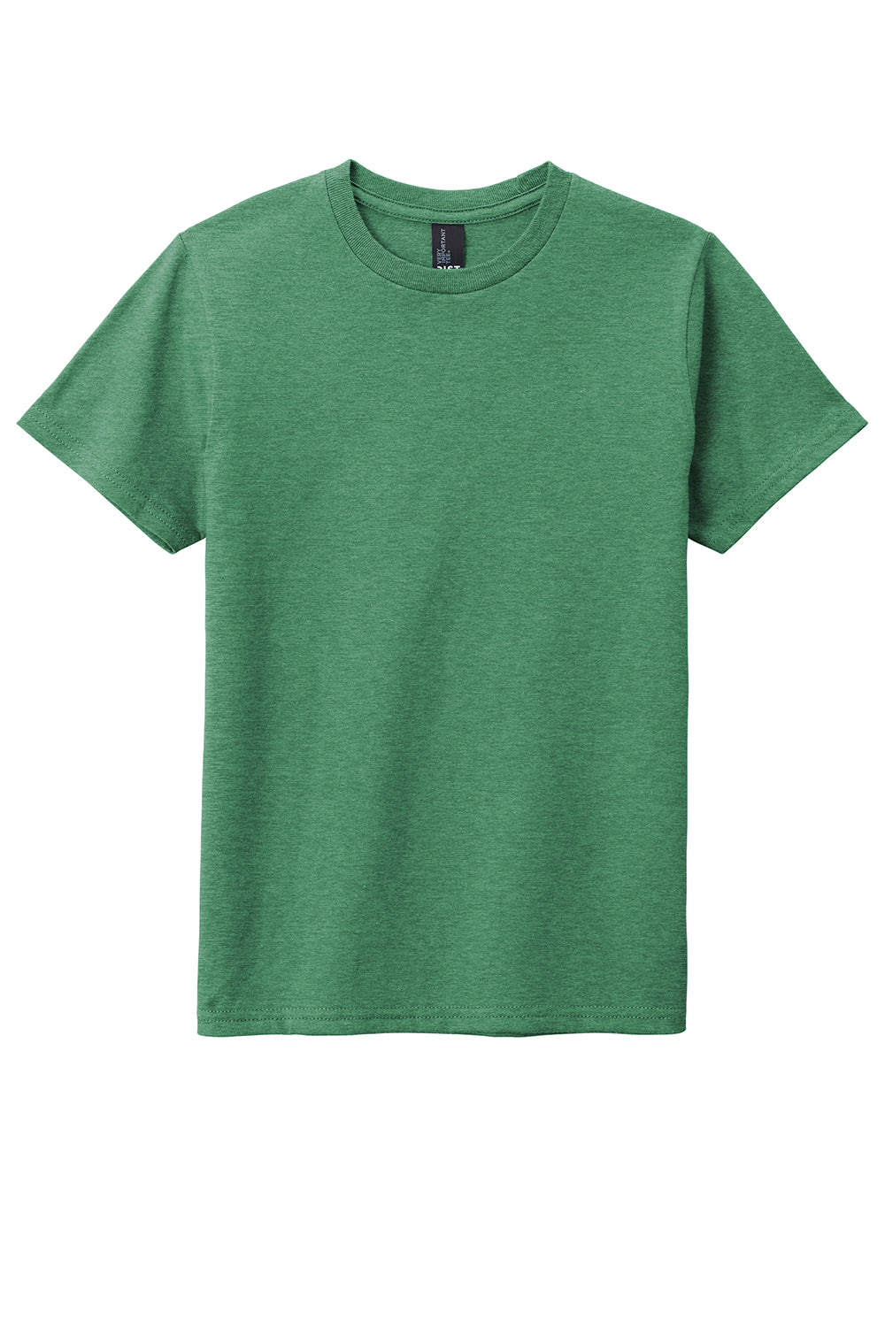 District DT6000Y Youth Very Important Short Sleeve Crewneck T-Shirt Heather Kelly Green Flat Front