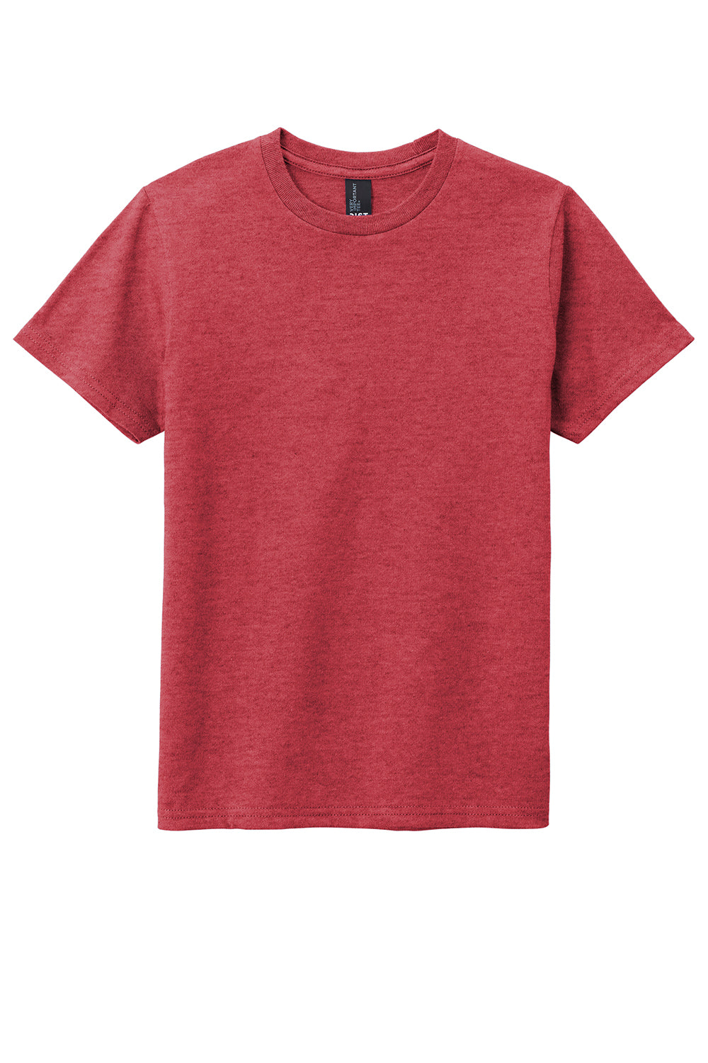 District DT6000Y Youth Very Important Short Sleeve Crewneck T-Shirt Heather Red Flat Front