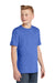 District DT6000Y Youth Very Important Short Sleeve Crewneck T-Shirt Royal Blue Frost Model 3q