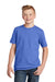 District DT6000Y Youth Very Important Short Sleeve Crewneck T-Shirt Royal Blue Frost Model Front