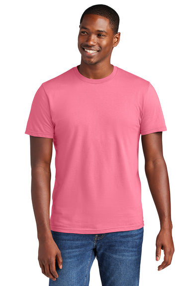 District DT6000 Mens Very Important Short Sleeve Crewneck T-Shirt Awareness Pink Model Front